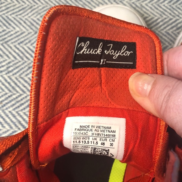 Orange/Pink/Silver Chuck Taylor II - Picture 9 of 10